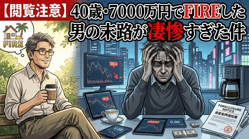 【閲覧注意】40歳・7000万円でFIREした男の末路が凄惨すぎた件