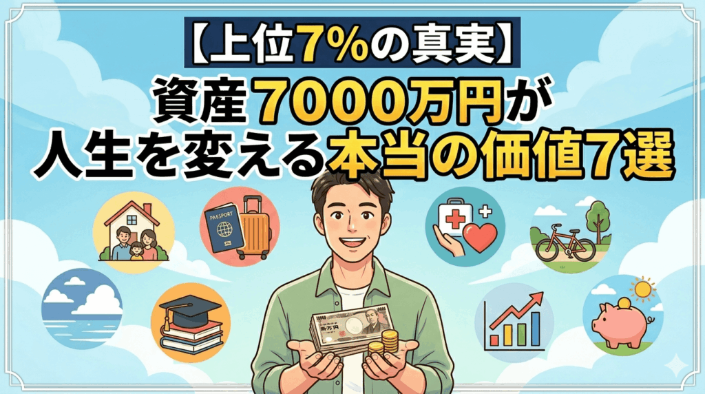 【上位7%の真実】資産7000万円が人生を変える本当の価値7選