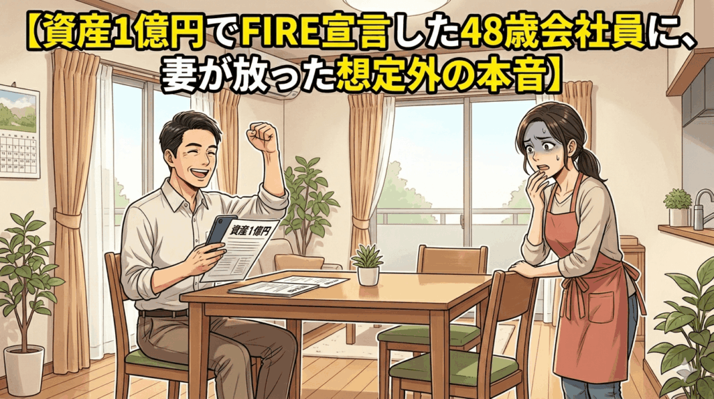 資産1億円でFIRE宣言した48歳会社員に、妻が放った想定外の本音
