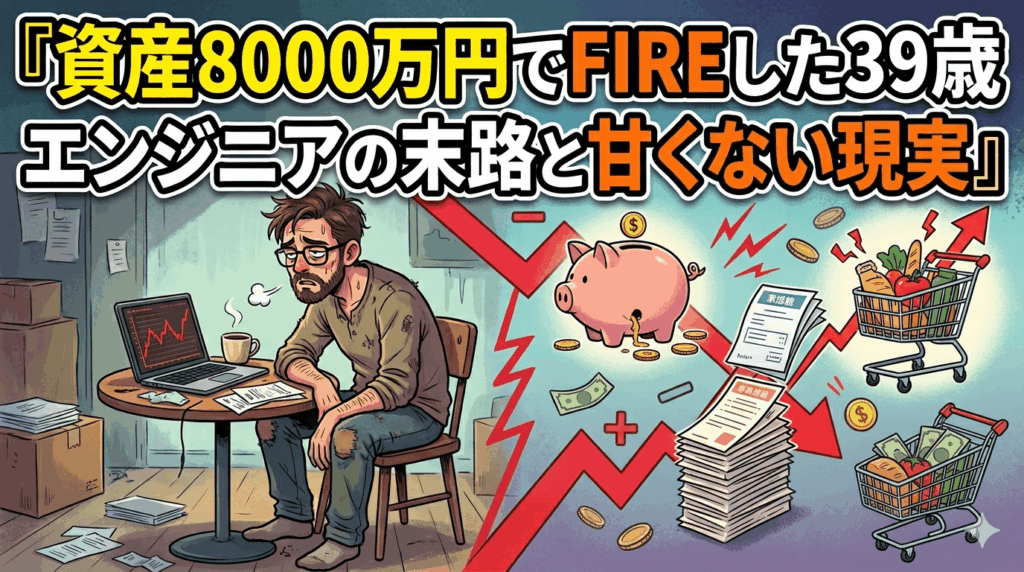 資産8000万円でFIREした39歳エンジニアの末路と甘くない現実