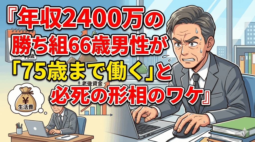年収2400万の勝ち組66歳男性が｢75歳まで働く｣と必死の形相のワケ