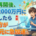 投資再開後、資産2000万円に到達したら増え方が別次元に急加速した