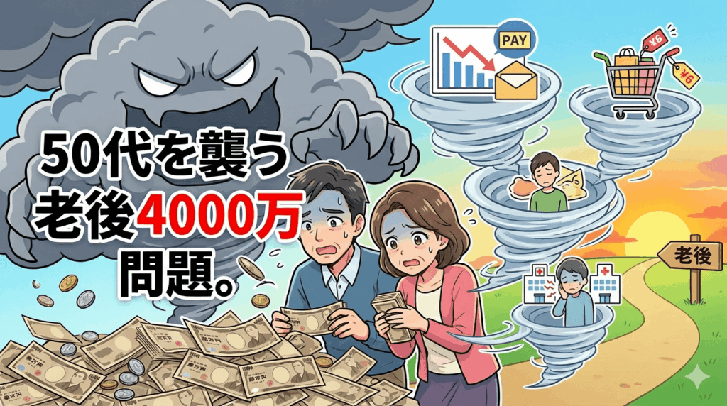 50代を襲う老後4000万円問題。現役世代には無い3つの悪条件