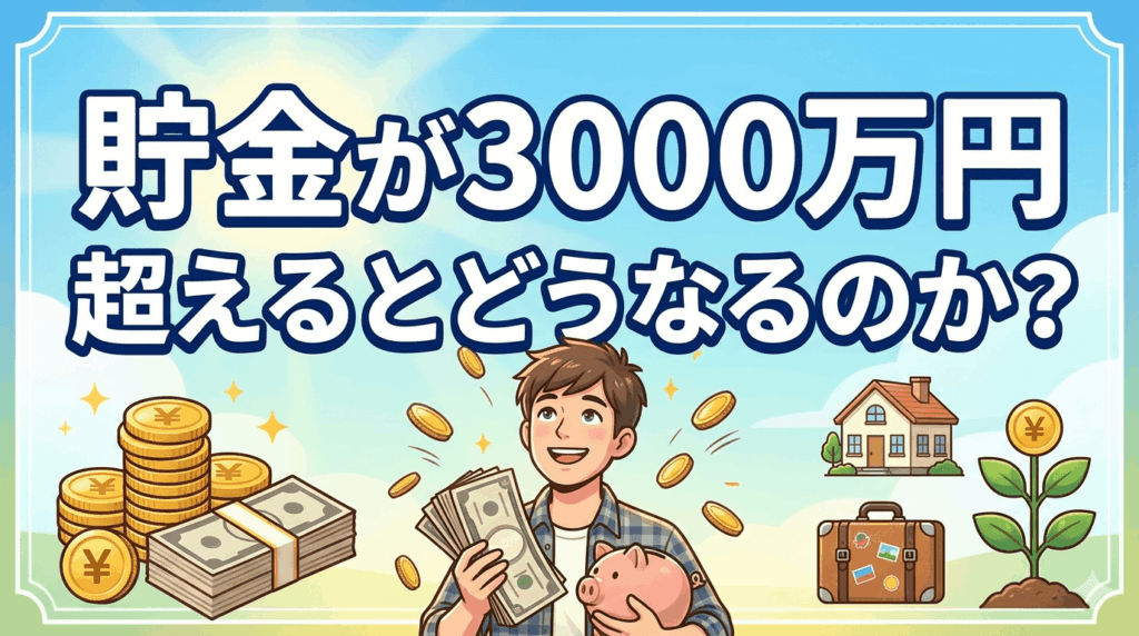 貯金が3000万円超えるとどうなるのか？【9割が知らない雑学】