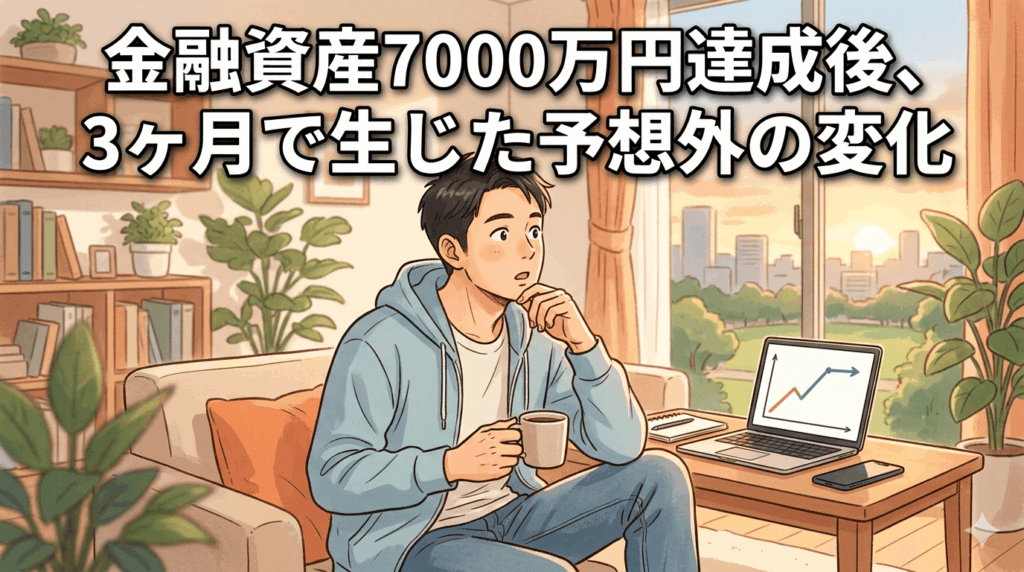 金融資産7000万円達成後、3ヶ月で生じた予想外の変化