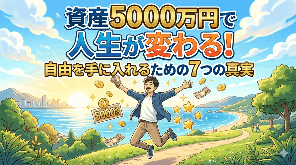【投資ほぼゼロ・47歳で達成】資産5000万円で人生が変わる！自由を手に入れるための7つの真実