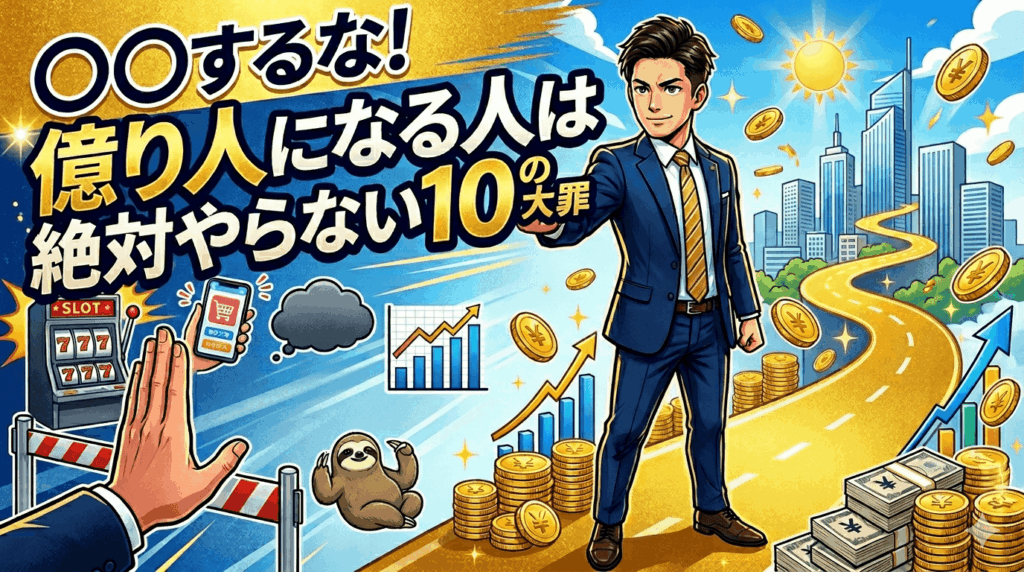 〇〇するな!億り人になる人は絶対やらない10の大罪【新NISA/投資/貯金】