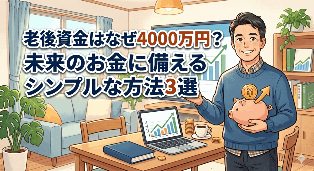 老後資金はなぜ4000万円?未来のお金に備えるシンプルな方法3選