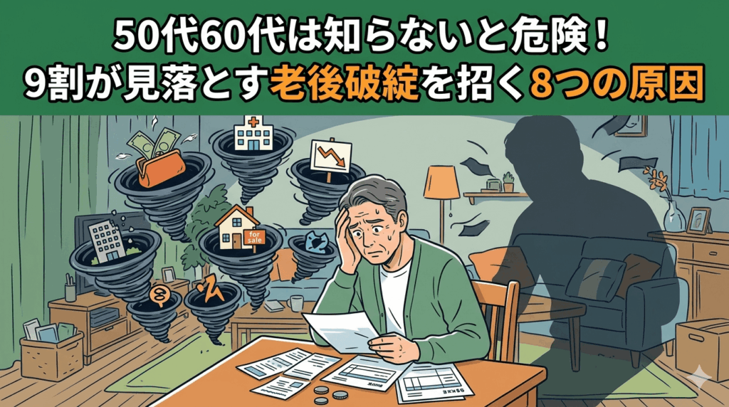 50代60代は知らないと危険！9割が見落とす老後破綻を招く8つの原因