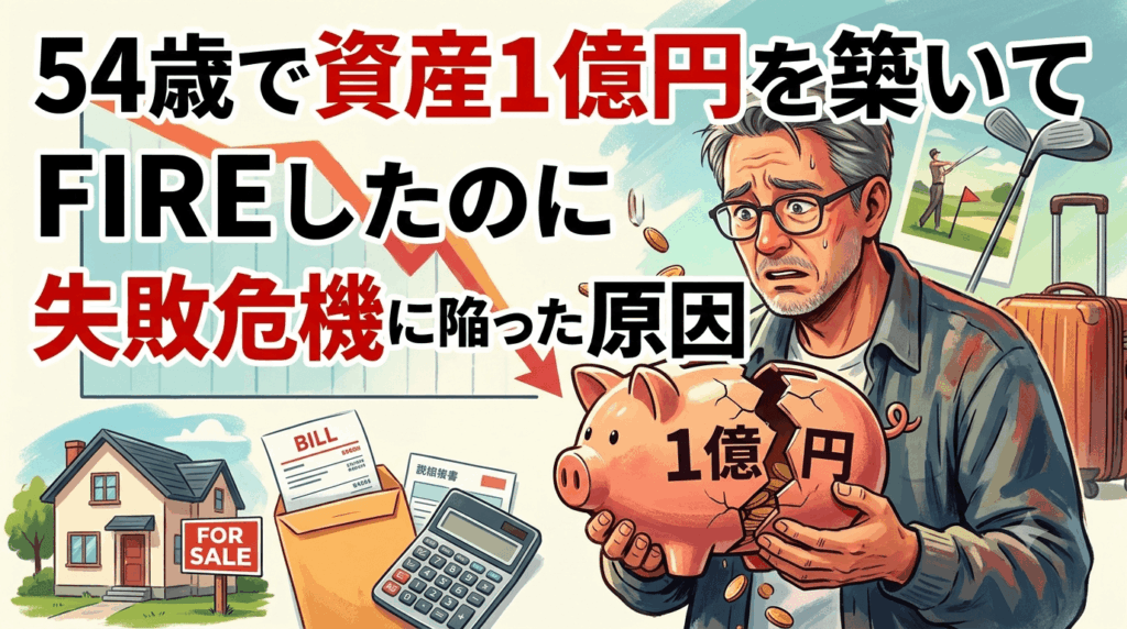 54歳で資産1億円を築いてFIREしたのに失敗危機に陥った原因4選