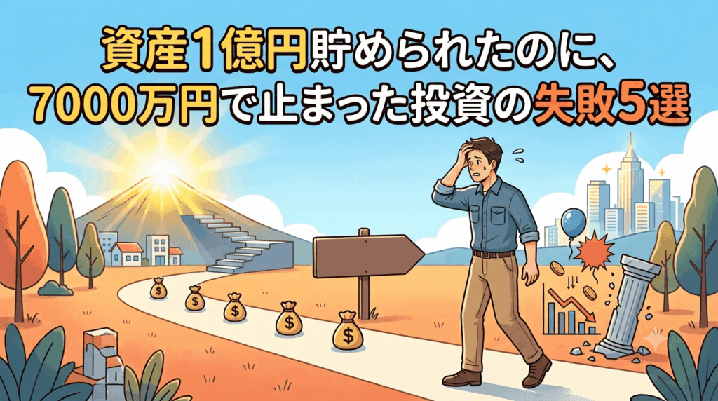 資産1億円貯められたのに、7000万円で止まった投資の失敗5選【新NISA/iDeCo】