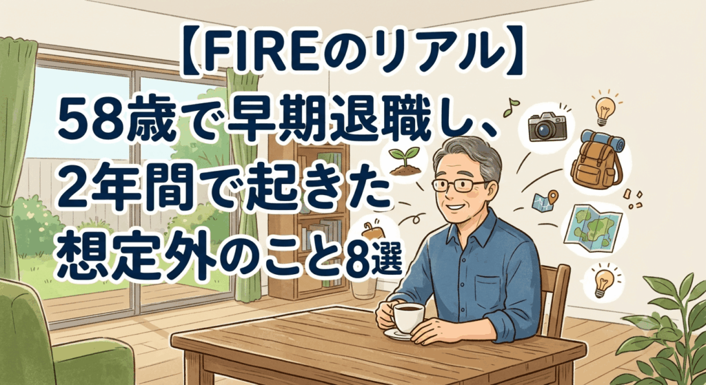 【FIREのリアル】58歳で早期退職し、2年間で起きた想定外のこと8選