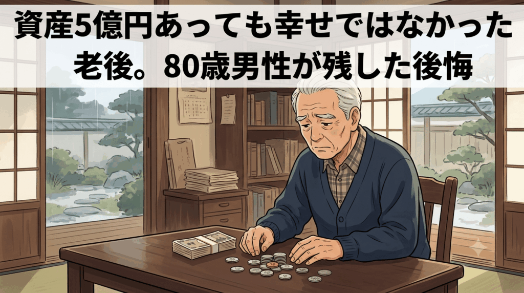 資産5億円あっても幸せではなかった老後。80歳男性が残した後悔