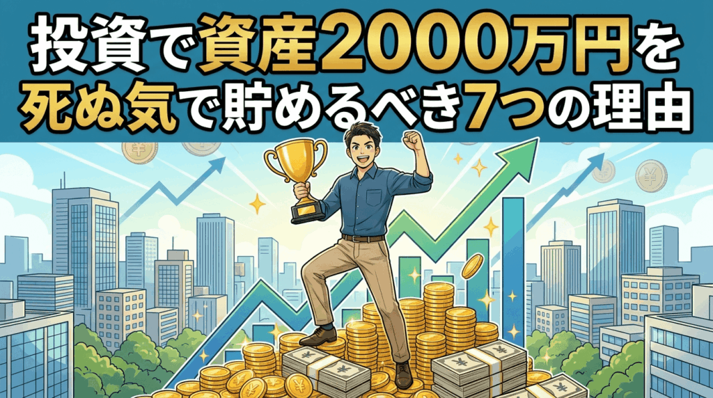 【人生が変わる】投資で資産2000万円を死ぬ気で貯めるべき7つの理由