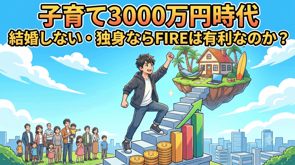【子育て3000万円時代】結婚しない・独身ならFIREは有利なのか？
