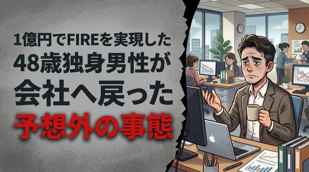 1億円でFIREを実現した48歳独身男性が会社へ戻った予想外の事態