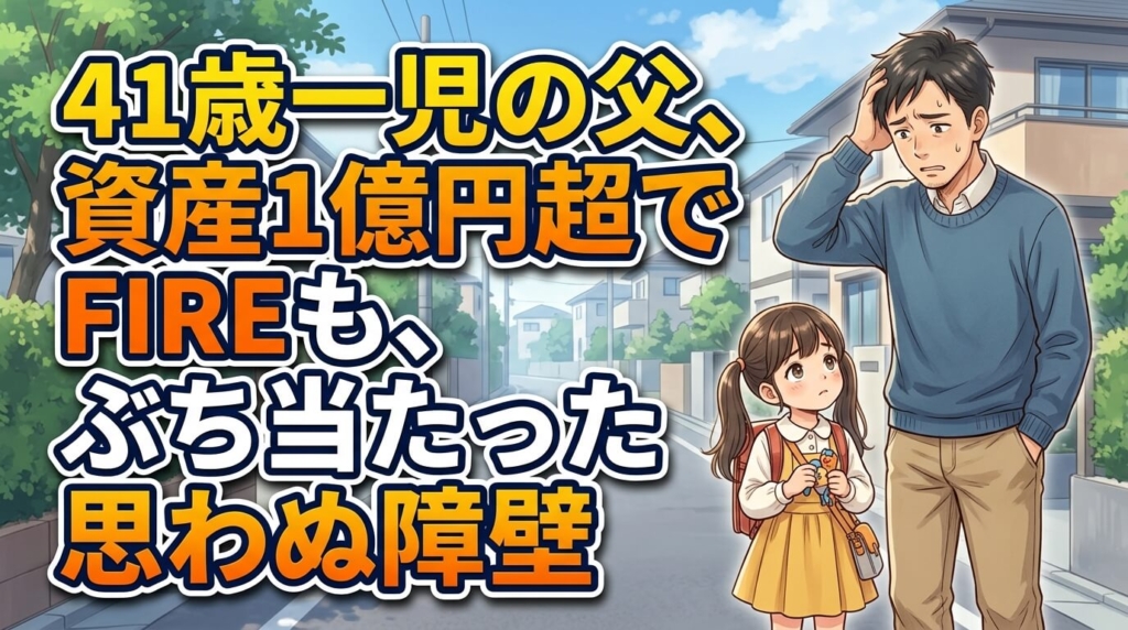 41歳一児の父、資産1億円超でFIREも、ぶち当たった思わぬ障壁