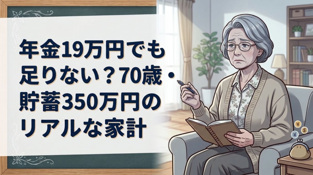 年金19万円でも足りない?70歳・貯蓄350万円のリアルな家計