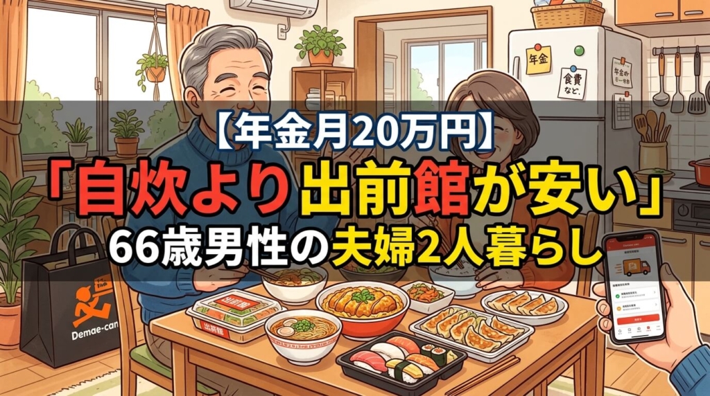 年金月20万円「自炊より出前館が安い」66歳男性の夫婦2人暮らし