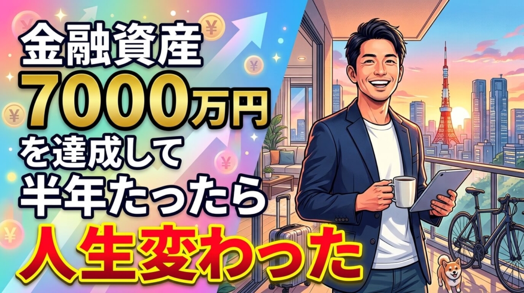 金融資産7000万円を達成して半年たったら人生変わった【準富裕層】